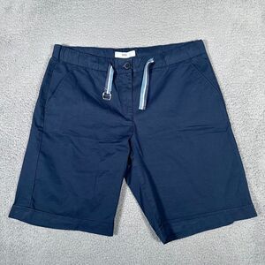 Brax Shorts‎ Mens 32 Blue Belted Stretch Waist Cotton Blend Casual 10" Inseam